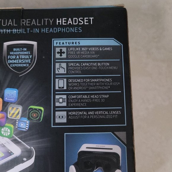 Sharper Image Virtual Reality Headset Smartphone 360 IOS or Android - Picture 4 of 6